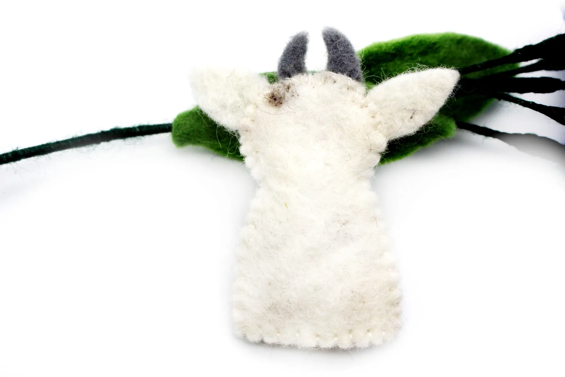 100% шерстяная валяная пальчиковая кукла-милая корова кукла-лучший подарок для вашего ребенка-используется рассказов-ручная работа в