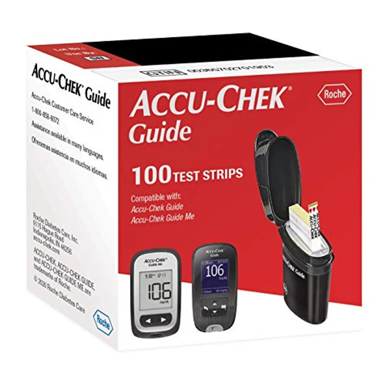 Accuchek Guide Glucose Diabetic Test Strips 100ct Ct Counts Buy Test