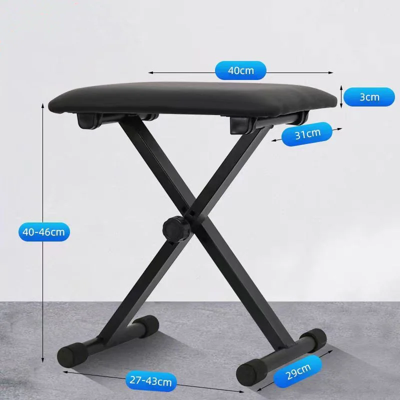 Piano Bench Factory 4 Gears Playing Electric Piano Guzheng Erhu Folding  Adjustable Piano Bench Keyboard Stool