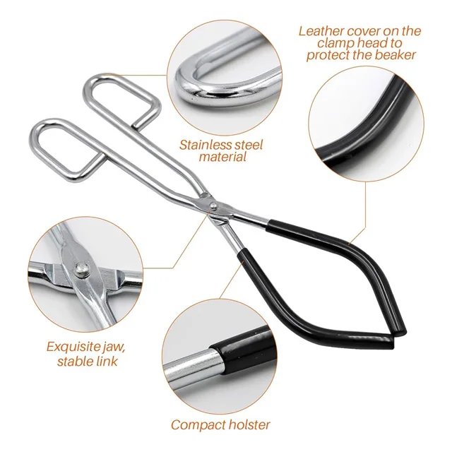 NIYANGLE 2 Pièces Pince à Bécher Pinces Pour Bouillottes Pince De Laboratoire Pince à Flacon Élévateur De Pot De Conserve Équipement D'expérimentation