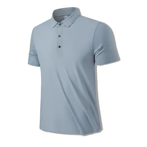 New Polo Shirt Men's Business Ice Silk Lapel Sports Leisure Loose Breathable Half Sleeve Top Trendy Short Sleeve T-shirt