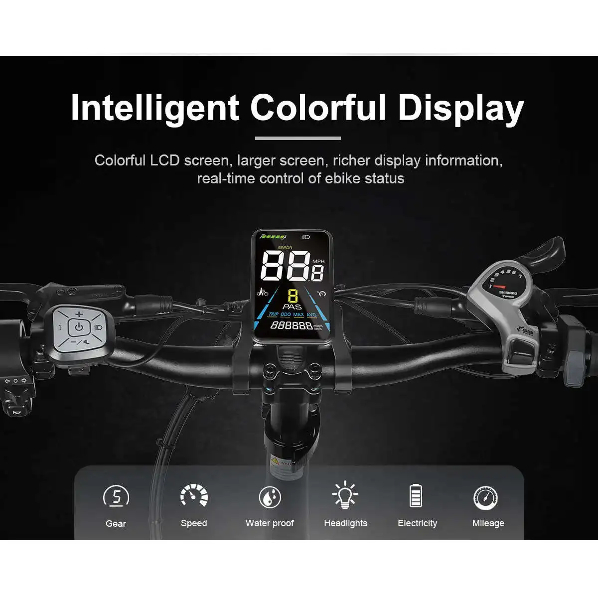 XWLX09-II 1000W Fat Tire Mountain E-Bike with 48v 15ah Battery Dual Suspension