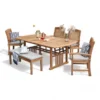 Table 160-220x80 en naturel et foncé