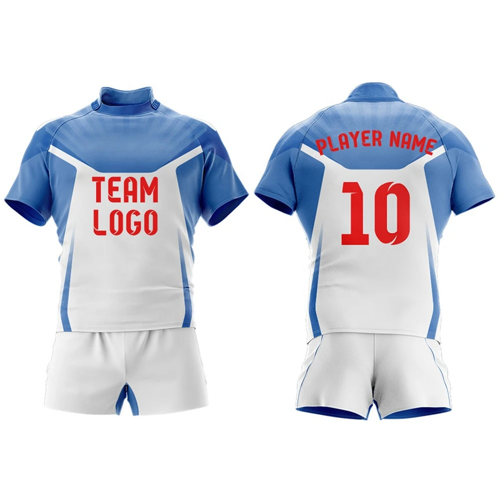 Custom Sublimation Printing Rugby Uniforms Sets 2024 Best Design Breathable Lightweight Rugby 7181