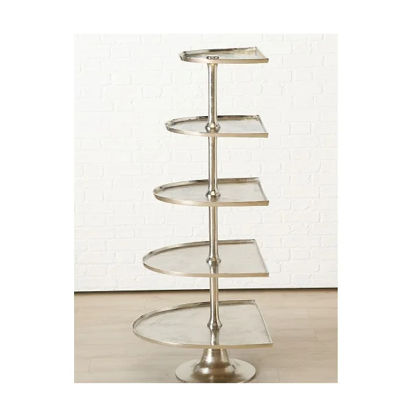 Decorative Cake Display Rack Metal Cast Aluminium Etagere XXL 230 cm Luxury Storage Holder and Rack Square Shape Cupcake Stand