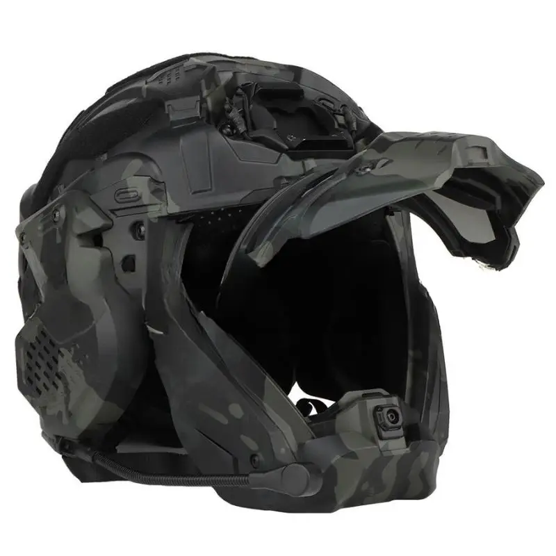 Casque Airsoft Tactique Réglable – Avec Masque Amovible, Lunettes De Protection Et Mentonnière (taille 54–62 Cm)
