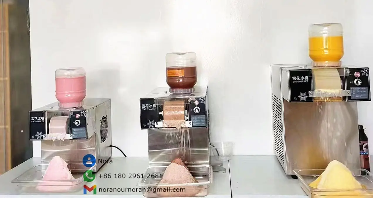 Full Automatic Snow Flakes Ice Machine Korean Bingsu Machine Commercial Milk Snow Bingsu Ice Shaver Machine