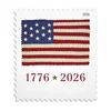 Blue 2026 vintage postage stamp sticker