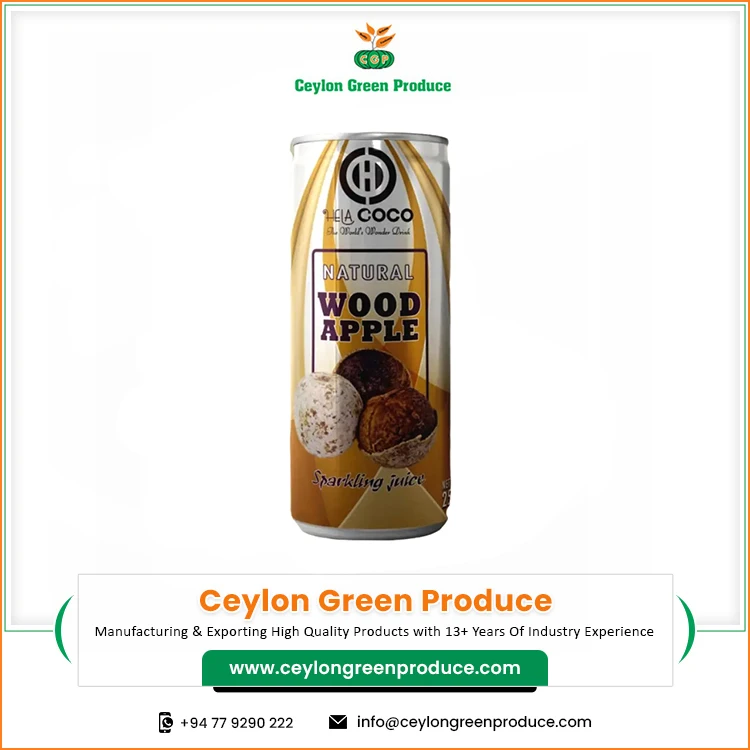 Natural Sparkling Best Wood Apple Juice 250ml Can Fruit Juice Beverage