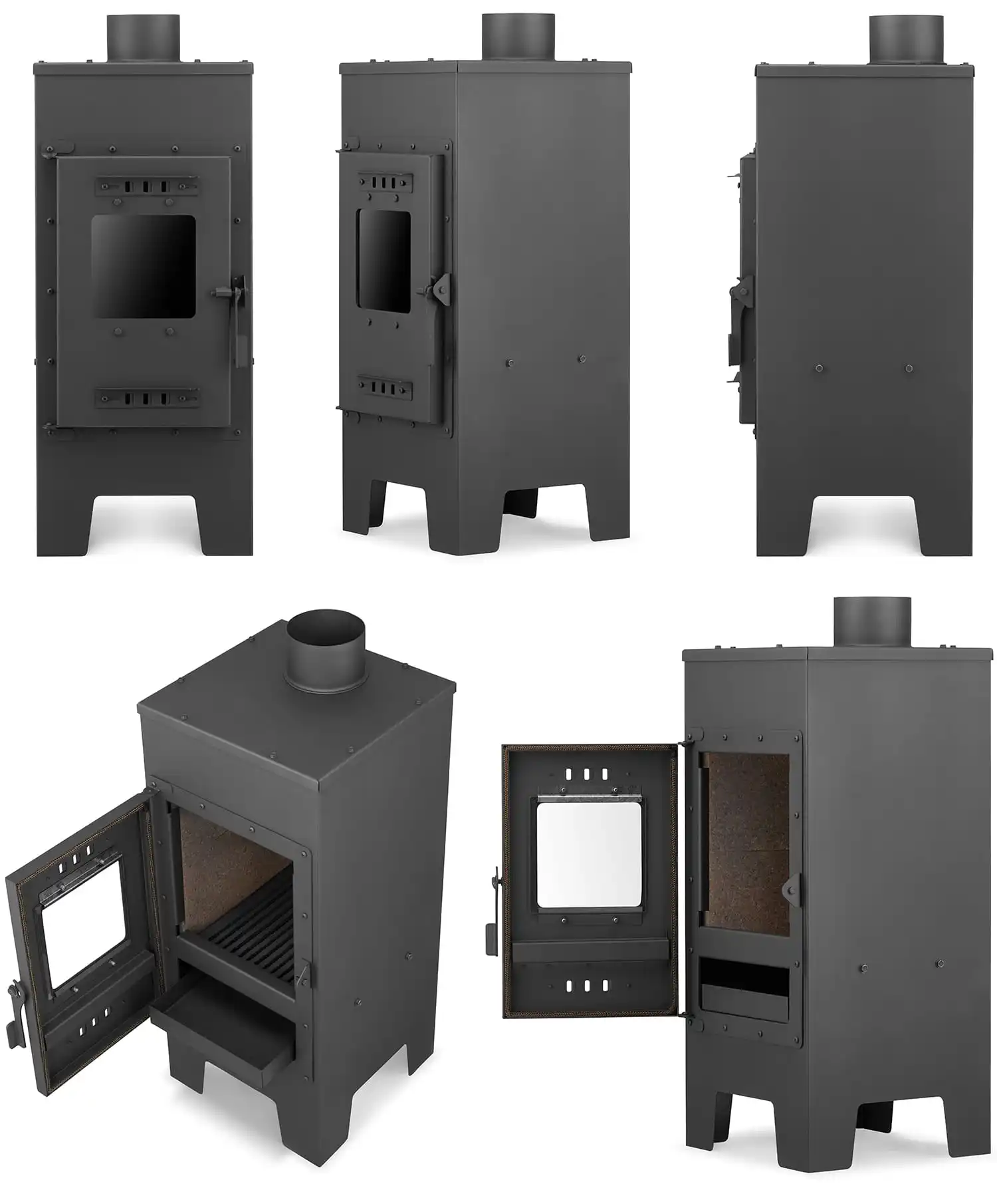 Freestanding Steel Stove For Wood,Coal And Briquette Higher Cezar European Style Coal Stove A+