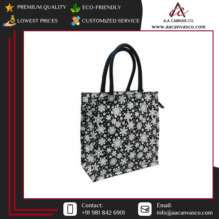 High Quality Custom Printed Cotton Canvas Tote Bag for Gift Shopping Made in India Wholesale Market Price for Promotions