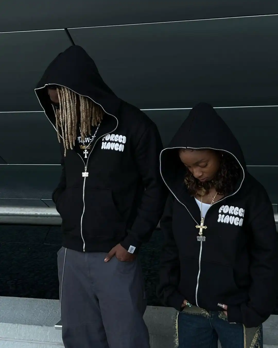 Y2K Clothing Manufacturers for Streetwear Men Women Zip Up Two