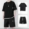 A12 Waffle Shorts Set Black