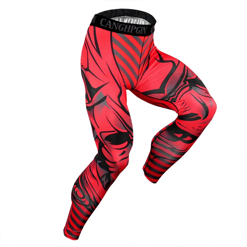 Men Compression Pants Fitness Jogging Sports Basketball Training Tights Trousers 