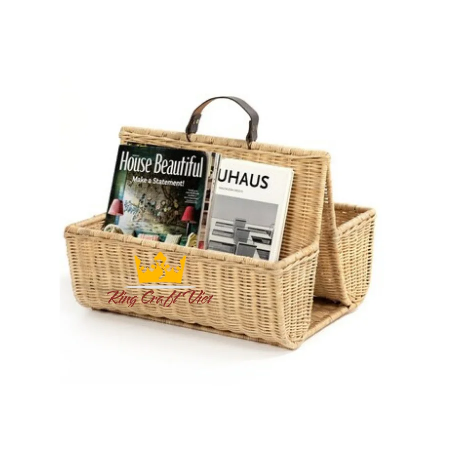 Дизайнерская Экологически чистая Нетоксичная корзина для магазинов из ротанга, домашний декор