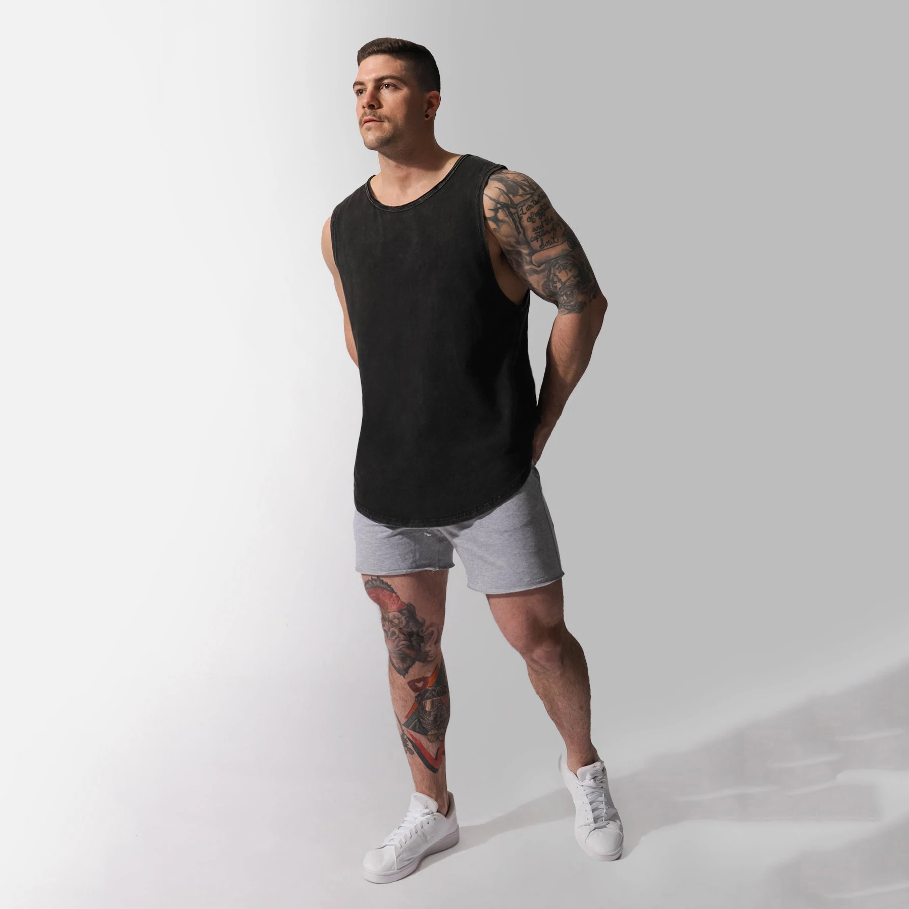 OEM Bodybuilding Stringer Hoodie Stringer Tank Top Workout Vest Gym Hoodie Men's Tanktops with Custom Logo