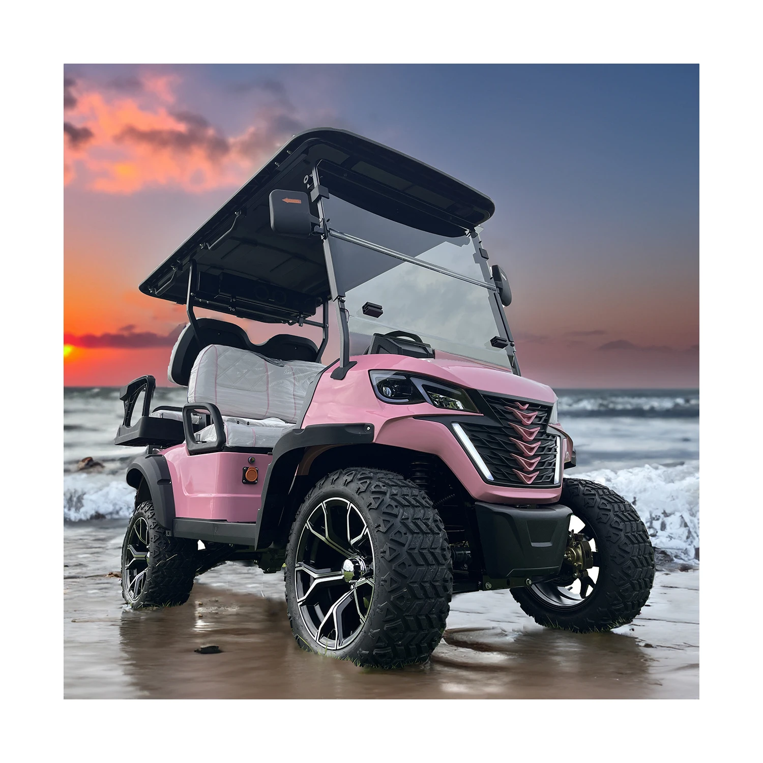 Best 4500W Lithium Commercial 4+2 Seats Offroad Golf Buggy Street