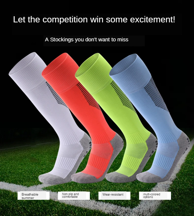 Customized Football Socks Non Slip Custom Soccer Grip Socks Wholesale