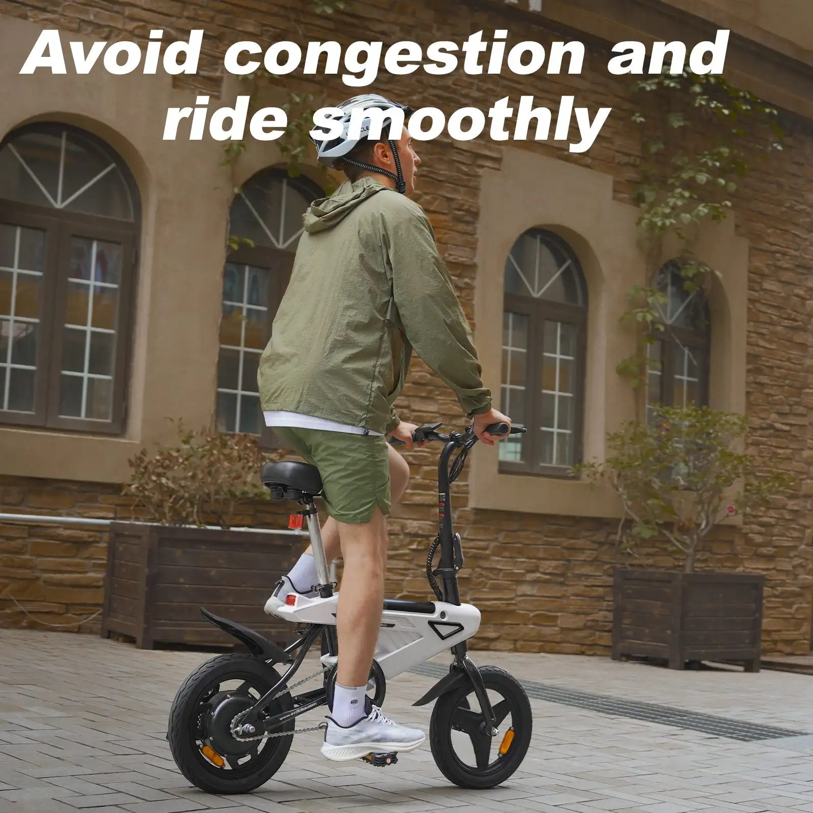 AVDL BIKE A02 foldable e-bike, maximum speed 20 MPH,500 watt peak motor and portable, 14-inch (about 35.6 cm) adult e-bike,36V a