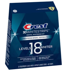 Cre st for White strips with Light Blue Light 10 Pouches per Box 20 Strips Multi-Purpose Teeth Whitening Accessory