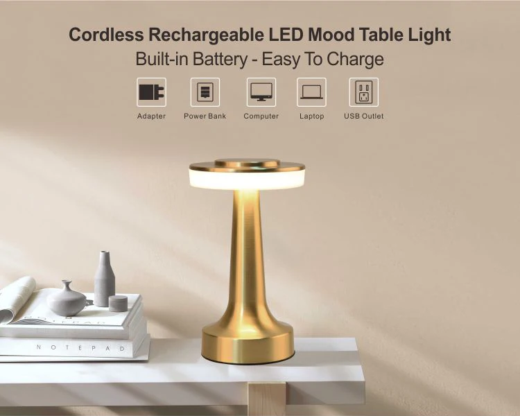 Touch Dimming Cordless Rechargeable Led Mood Table Light,Hotel Table ...