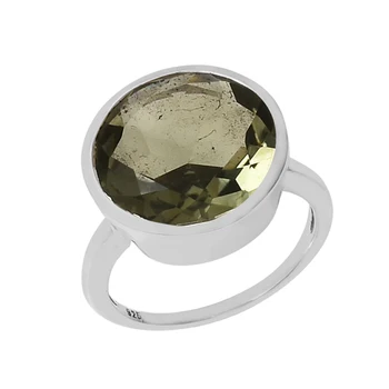 Best Selling 925 sterling silver good quality silver plated beautiful green amethyst wholesale designer women jewelry ring