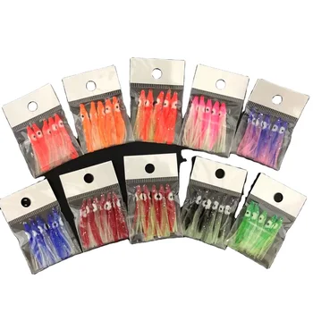 10cm Luminous Silicone and Plastic Squid Lure Octopus Skirt Soft Trolling Fishing Bait for Ocean Boat Fishing – Soft Lure – view 2
