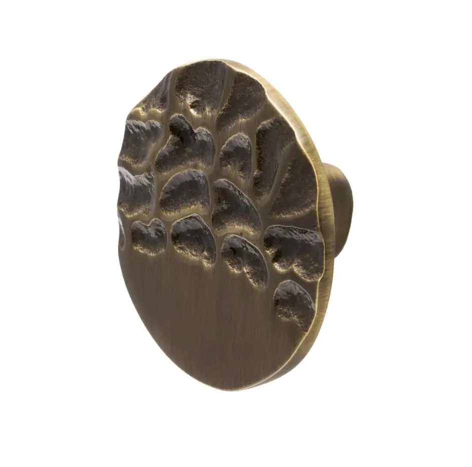 Brass Knob with Hammered Pull Cabinet Drawer for Home Dresser Door Cabinet Furniture Decorative Kitchen Wardrobe Handle Knobs