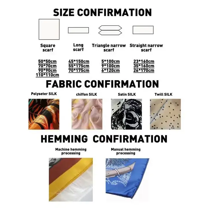 Custom Size Silk Scarf Women Hair Wholesale Digital Printing Scarf With Custom LOGO Luxury 100% Silk Scarves
