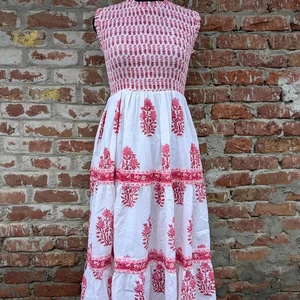 Hand Block Printed Dress Handmade Made in India Block Print Dress Cotton Adjustable Body Dress For Women Gift For Her