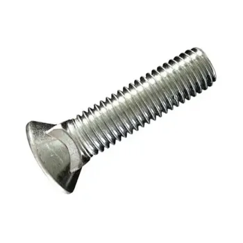 Ss304 316 Carriage Bolts Flat Head Grade 8.8 Zinc Black M10 Countersunk Head Square Neck Plow Bolts DIN 608 Plow Bolt