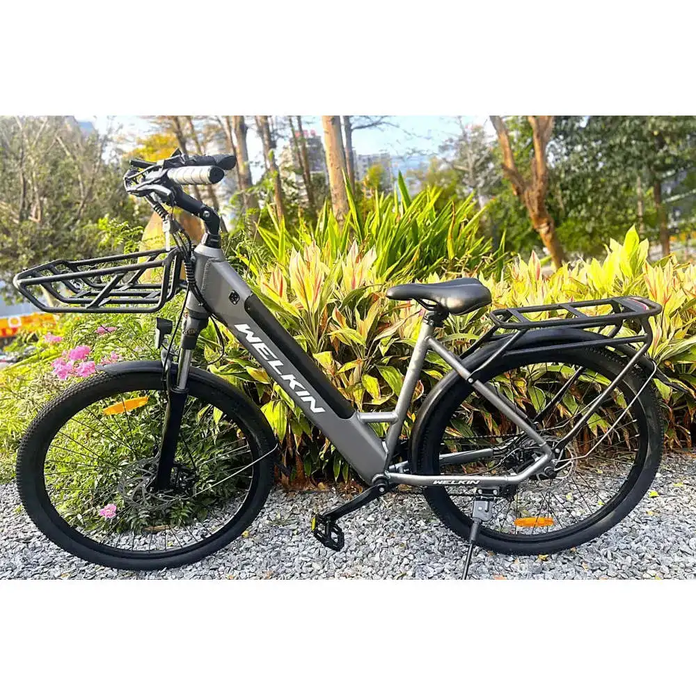 WELKIN WKEM002 City Electric Bike with 250W Rear Hub Motor and Integrated 60km Range Lithium Battery Smart Electronic