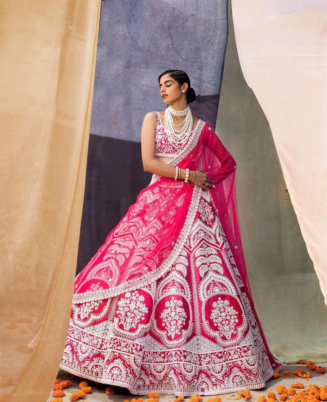 NEW LEVEL of BRIDAL VELVET HEAVY SEQUENCE WORK LEHENGHA CHOLI WITH EMBROIDERED DUPATTA for WOMEN WEDDING WEAR  INDIA SURAT