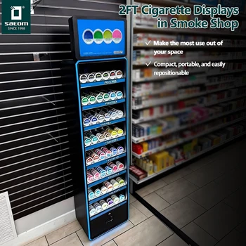 Gas Station Convenience Store Cigarette Display Showcase Tobacco Shelf  Tobacco Display Stand