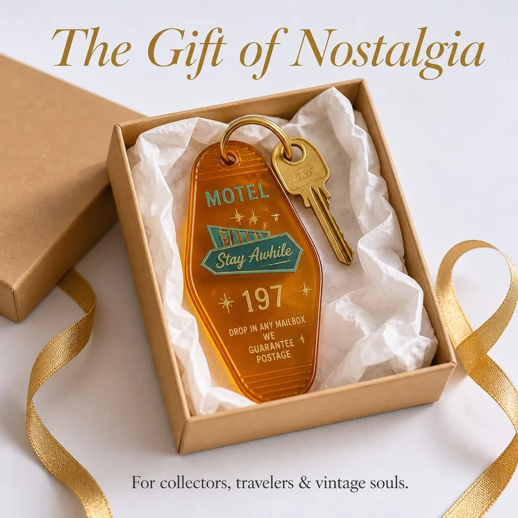 Gift of Nostalgia — motel key tag in gift box