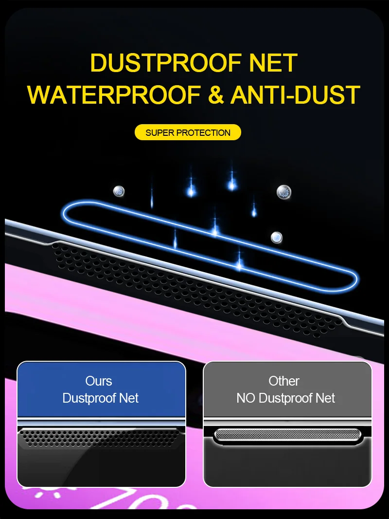 Automatic Dust Free Antispy Screen Protectors Tempered Glass Privacy