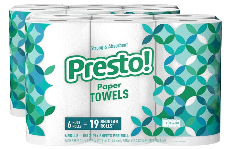 Presto Asize Paper Towel Mega Roll 12 Count = 38 Regular Rolls Buy