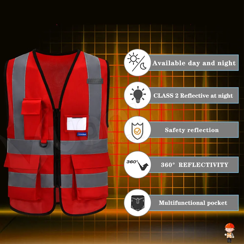 Safety Reflective Vest Latest Custom Design High Visibility Safety