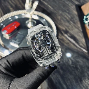 High-Quality Business Fashion Trendy Sport Crystal Case Men's Mechanical Watch Waterproof Luminous Automatic Luxury Brand Watch