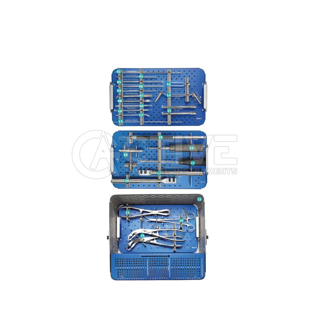 Large Fragment Surgery Instrument Set With Needle Holder And