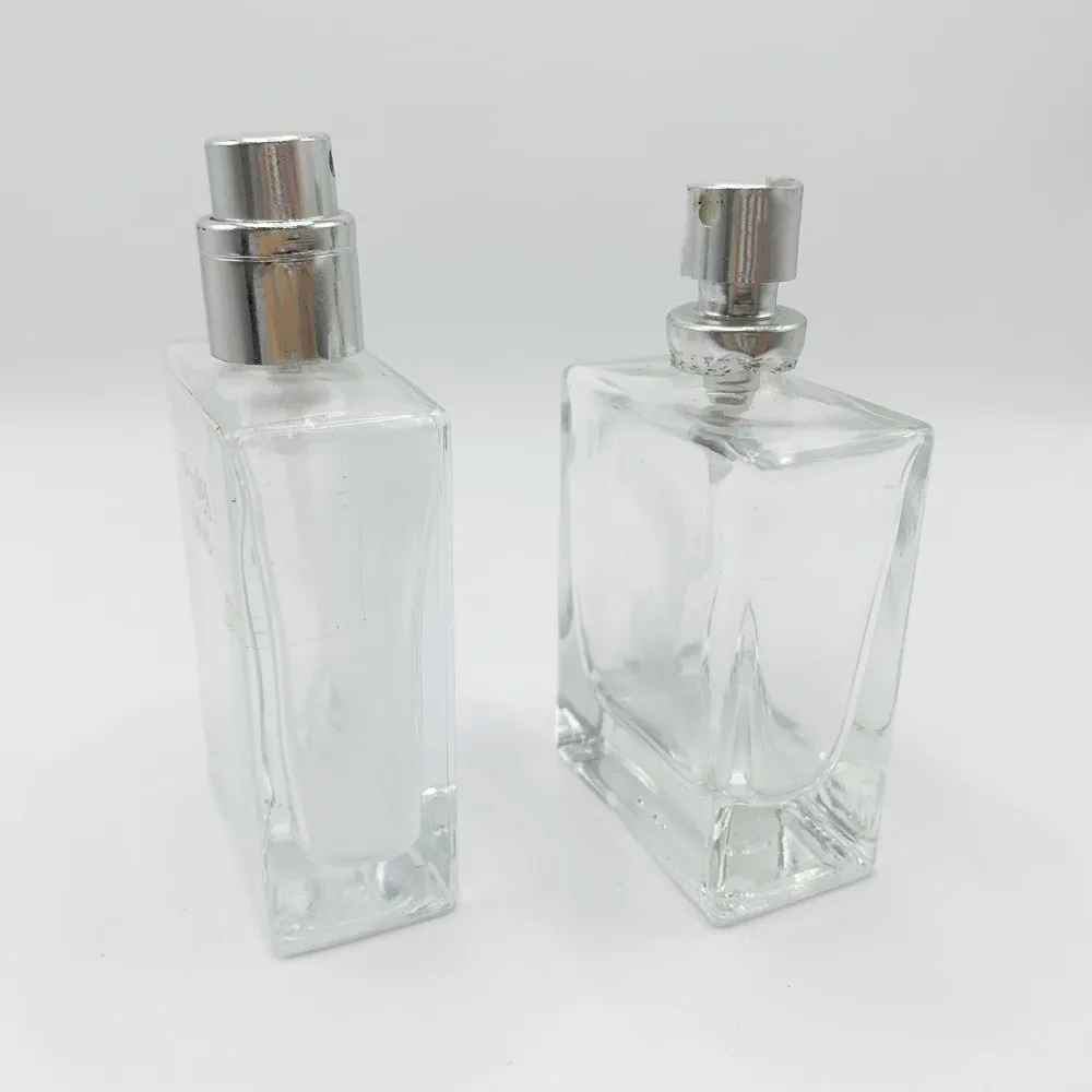 Wholesale Amber Aluminum Cap Custom Frosted Cosmetic Packaging Mist Spray Glass Bottle for sale