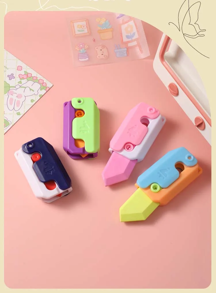 Cute Fidget Toys Eraser Sensory Anxiety Stress Relief Plastic Carrot