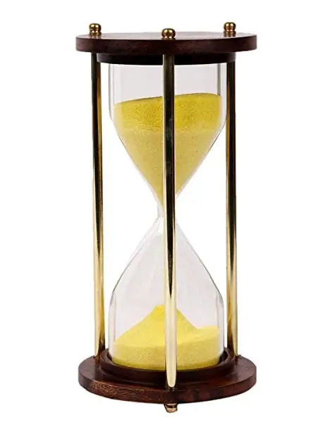 Современное дерево и металл оптом роскошные песочные часы 24 часа 10 минут стекло с наполнением из белого песка