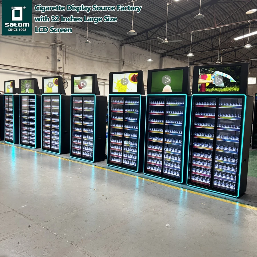 free cigarette gantry suppliers European Cigarette Gantry Smoke Shop Cigarette Tobacco Display Cases for  Wall Mounted Desktop with Cool Light