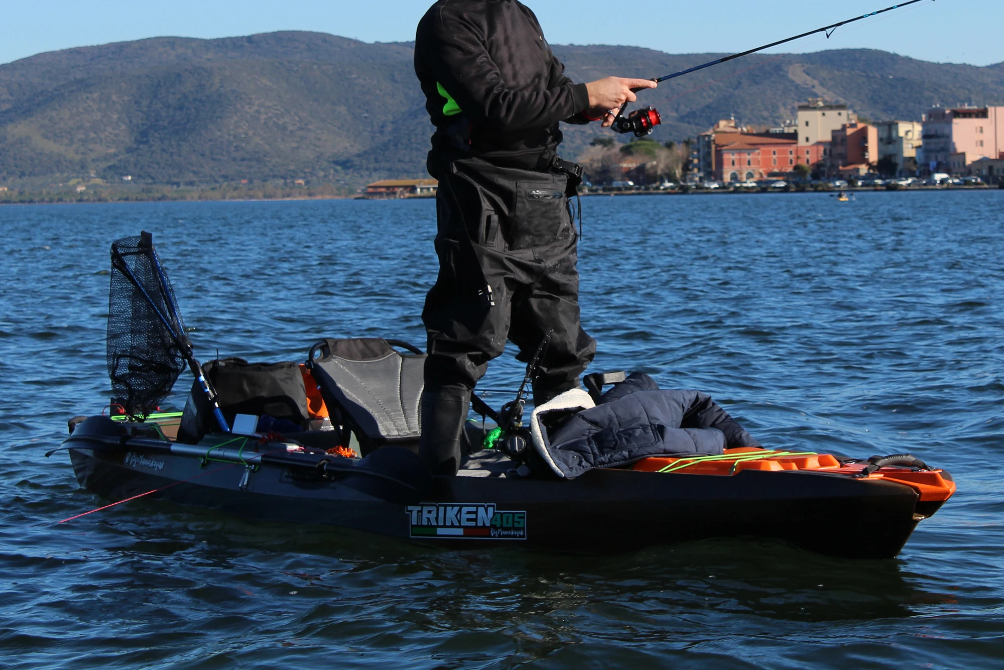 Made In Italy Pedal Drive Fishing Kayak For One Person 13,3ft Triken405