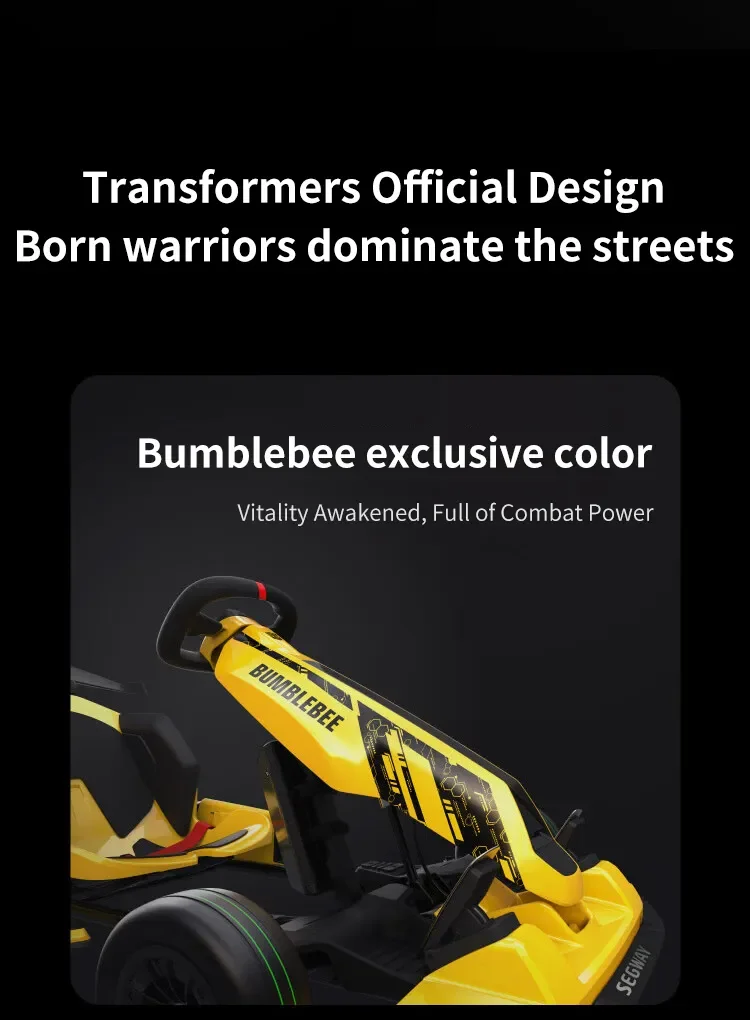 Ninebot Kart Electric Kart Playground Yellow 4800w Offroad Vehicle Go Karts For Adults