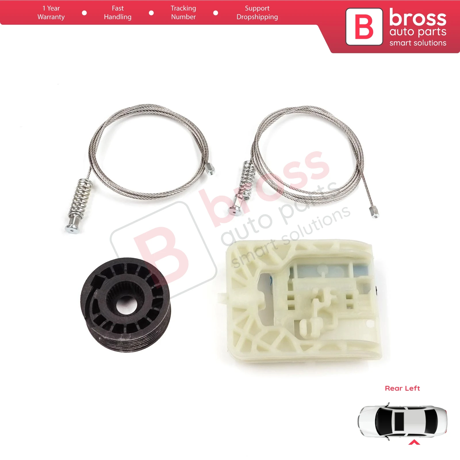 Kit Réparation Lève-vitre électrique Avant Gauche Fiat Tipo MK2/Egea 2015+ - Compatible OEM 52072857 - ESC Auto Parts