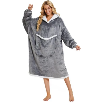High Quality Hoodie Blanket Sienna Extra-long Hoodie Blanket Two-sided ...