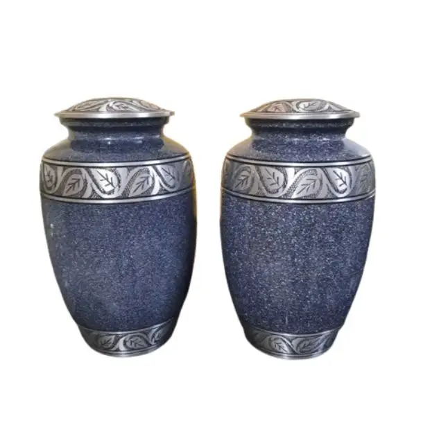 Luxury Modern Design Metal Cremation Urns Set Of 2 For Keeping Human Ashes Funeral Supplies