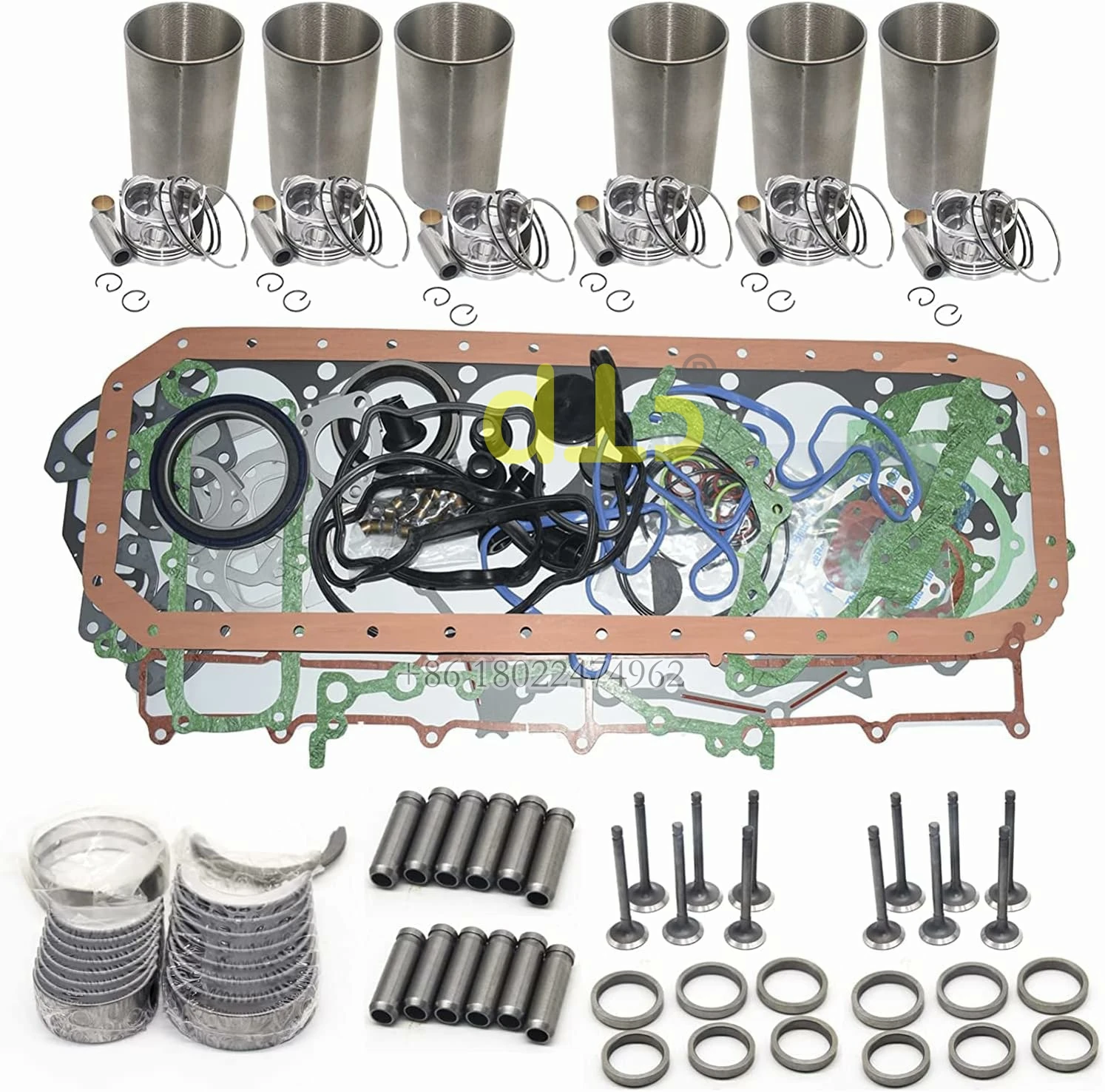 Construction Machinery Part SK330-8 Excavator Engine Overhaul Rebuilt Kit 238 268 338 500 Full Gasket Kit for Hino J08c J08E